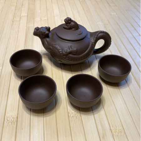 Чайный набор с Драконом на 4 персоны из глины